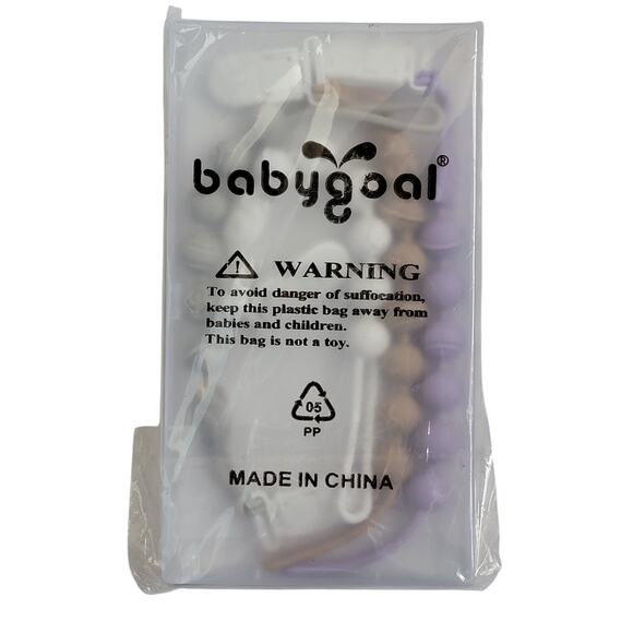 Silicone Pacifier Clips Lot of 5 Gray White Beige Purple Green Baby Infant Gift - Picture 6 of 6